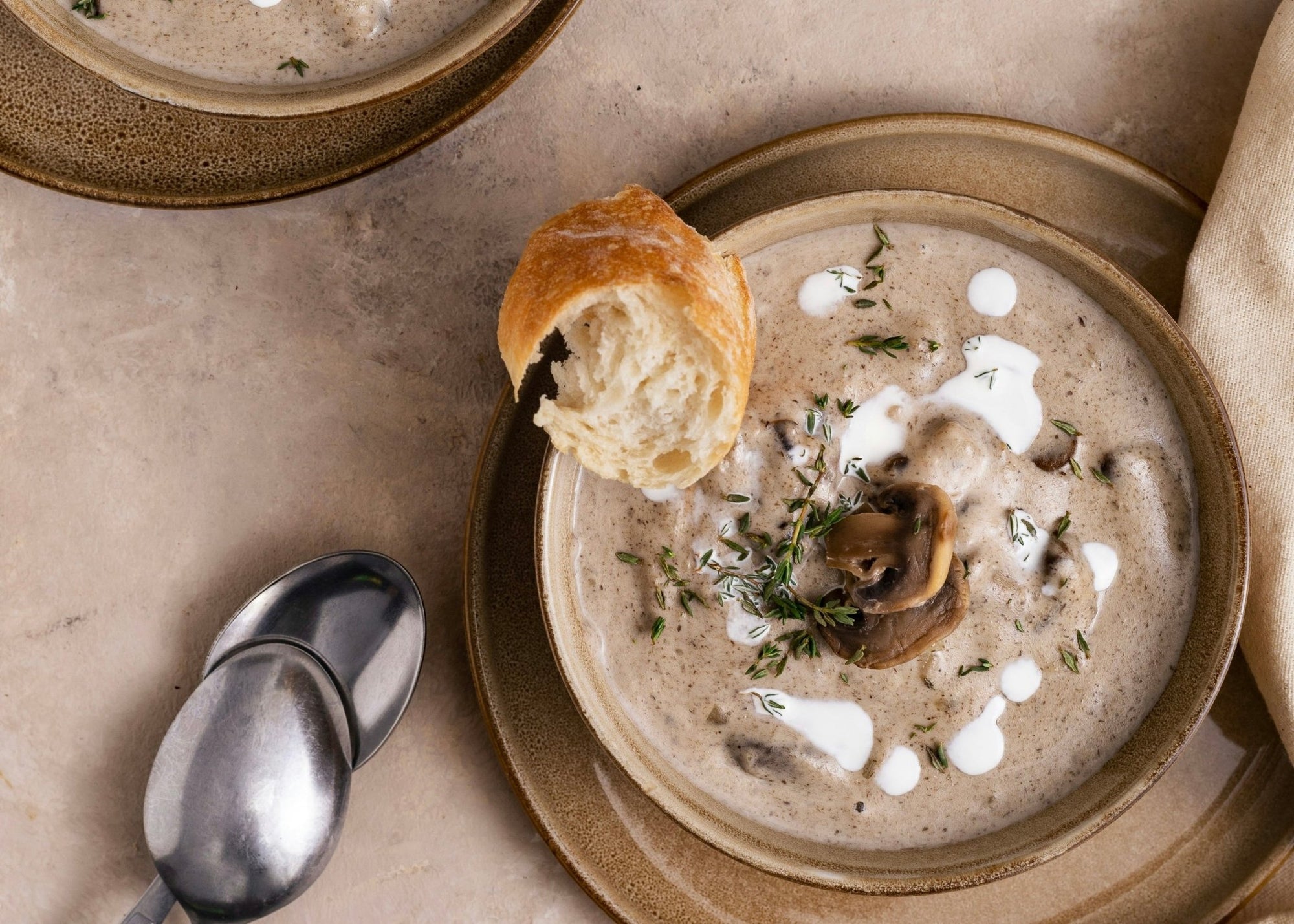 Wild Mushroom Soup with Rosemary - Amala